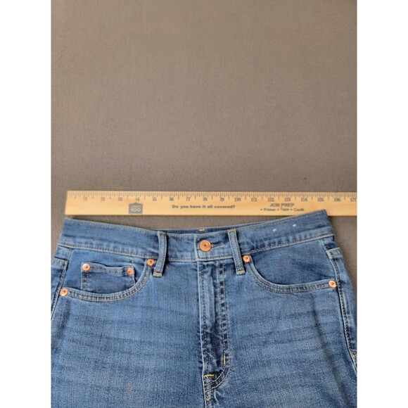 Gap Jeans Womens 8 Petite 29 Blue '70s Flare High Rise Medium Wash Stretch Denim - Picture 5 of 13